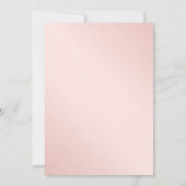 Blush Pink Gold Confetti Brautparty Einladung (Rückseite)