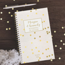 Blush Pink Gold Confetti Coupels Hochzeitsplaner