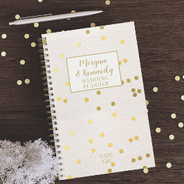 Blush Pink Gold Confetti Coupels Hochzeitsplaner Planer