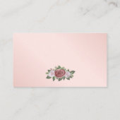 Blush Pink Gold Confetti Floral Wedding Registry Begleitkarte (Rückseite)