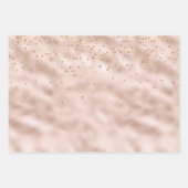 Blush Pink Gold Confetti Geschenkpapier Set (Vorderseite 2)