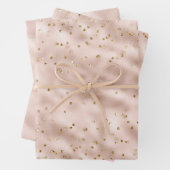 Blush Pink Gold Confetti Geschenkpapier Set (Beispiel)