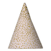 Blush Pink & Gold Confetti Modern Engagement Party Partyhütchen (Rechts)