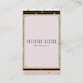 Blush Pink Gold Confetti Moderne Elegante Visitenkarte