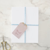 Blush Pink & Gold Confetti Moderner Glamour Gefall Geschenkanhänger (Mit Garn)