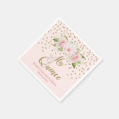 Blush Pink Gold Confetti Quinceañera Geburtstag Serviette (Ecke)