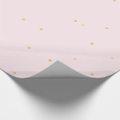 Blush Pink Gold Confetti Sparkle Geschenkpapier (Ecke)
