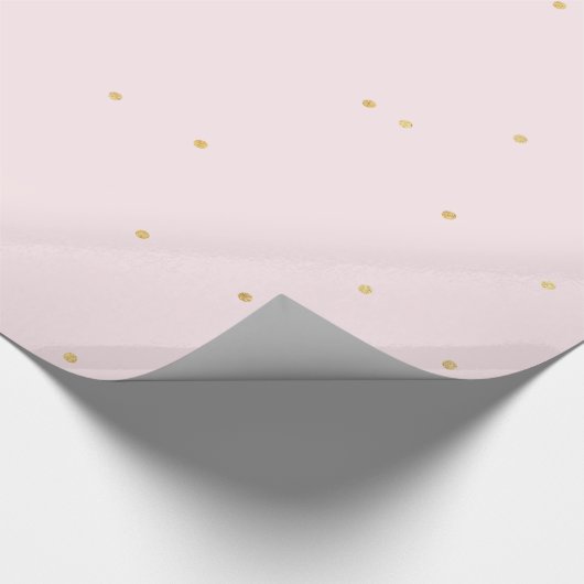 Blush Pink Gold Confetti Sparkle Geschenkpapier (Ecke)