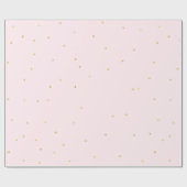 Blush Pink Gold Confetti Sparkle Geschenkpapier (Flach)