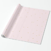 Blush Pink Gold Confetti Sparkle Geschenkpapier (Ungerollt)