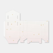 Blush Pink Gold Confetti Sparkle Ombre Geschenkschachtel (Ungefaltet)