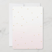 Blush Pink Gold Confetti Sparkle Ombre Wedding Einladung (Rückseite)