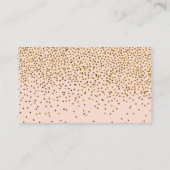 Blush Pink & Gold Confetti Wedding Begleitkarte (Rückseite)