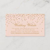 Blush Pink & Gold Confetti Wedding Begleitkarte (Vorderseite)