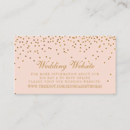 Blush Pink & Gold Confetti Wedding Begleitkarte
