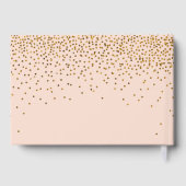 Blush Pink & Gold Confetti Wedding Gästebuch (Rückseite)