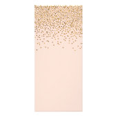 Blush Pink & Gold Confetti Wedding Menü (Hinten)