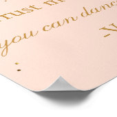 Blush Pink & Gold Confetti Wedding Party-Zeichen Poster (Ecke)