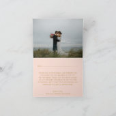 Blush Pink & Gold Confetti Wedding Vielen Dank Dankeskarte (Innenseite)