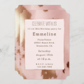 Blush Pink Gold Cowgirl Cowhide Einladung (Vorne/Hinten)