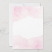 Blush Pink Gold Cross Girl Christening Taufe Einladung (Rückseite)