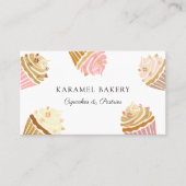 Blush Pink Gold Cupcakes Backpacker Business Card Visitenkarte (Vorderseite)