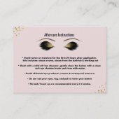 Blush Pink Gold Dots Lashes Empfehlungskarte (Rückseite)