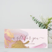 Blush Pink Gold Dust Glitzer Geschenkidee (Stehend Vorderseite)