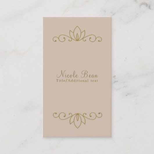 Blush Pink & Gold Eleganter Chic Custom Glam Visitenkarte (Vorderseite)