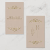 Blush Pink & Gold Eleganter Chic Freundschaftskart Empfehlungskarte (Vorne/Hinten)