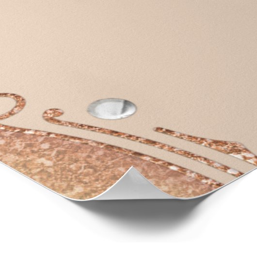 Blush Pink & Gold Elegantes Party-Banner mit eigen Poster (Ecke)