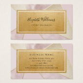 Blush Pink Gold Event Plane Business Card (Vorne & Hinten)