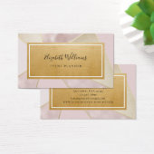 Blush Pink Gold Event Plane Business Card (Schreibtisch)