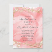 Blush Pink Gold Fairytale Junggeselinnen-Abschied Einladung (Vorderseite)