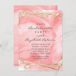 Blush Pink Gold Fairytale Junggeselinnen-Abschied  Einladung
