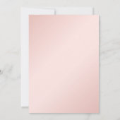 Blush Pink Gold Floral 50. Geburtstag Einladung (Rückseite)