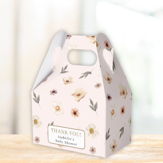 Blush Pink Gold Floral Baby Dusche Geschenkschachtel