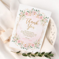 Blush Pink Gold Floral Baby Girl Dusche
