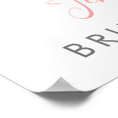 Blush Pink Gold Floral Brautparty Willkommen Poster (Ecke)