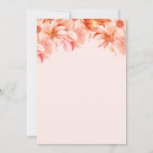 Blush Pink Gold Floral Dinner Party zum 80. Geburt Einladung (Rückseite)