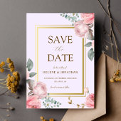 Blush Pink Gold Floral Elegante Hochzeit Save The Date