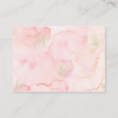 Blush Pink Gold Floral Guess Wie viele Dusche Spie Begleitkarte (Rückseite)