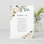 Blush Pink Gold Floral Hochzeitskarten Einladung (Stehend Vorderseite)