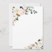 Blush Pink Gold Floral Hochzeitskarten Einladung (Rückseite)