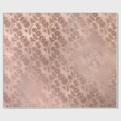 Blush Pink Gold Floral Skinny Burlap Linde Geschenkpapier (Flach)