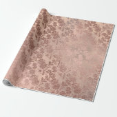 Blush Pink Gold Floral Skinny Burlap Linde Geschenkpapier (Ungerollt)