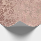 Blush Pink Gold Floral Skinny Burlap Linde Geschenkpapier (Ecke)