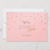 Blush Pink Gold Foil Confetti Dots BRIDESMAID CARD Einladung (Rückseite)