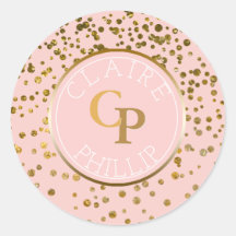 Blush Pink Gold Foil Confetti | Monografische Hoch