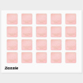 Blush Pink & Gold Foil Dots Moderne Sticker (Blatt)